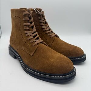 BRAND NEW Express Suede Wingtip Combat Boots Light Brown Sz 10